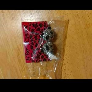 NWT Betsey Johnson Panda Stud Earrings